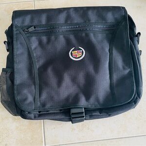 Cadillac Black Laptop Messenger Bag